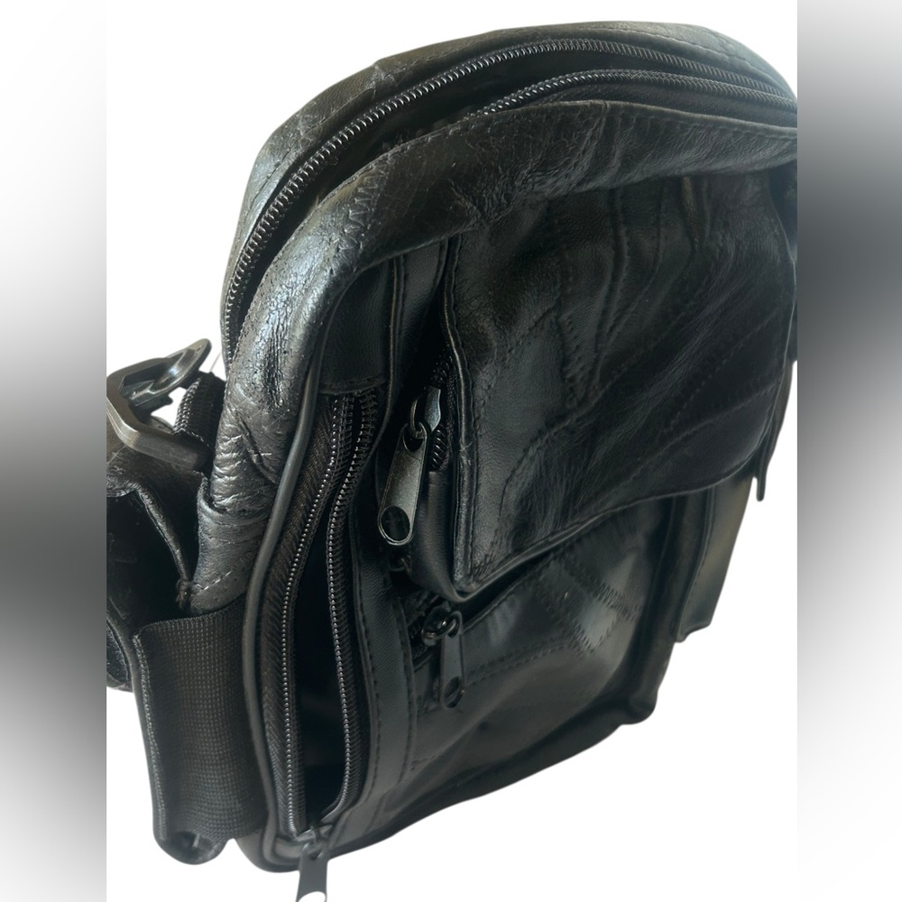 Lambskin English Leather Patchwork Crossbody Bag … - image 5